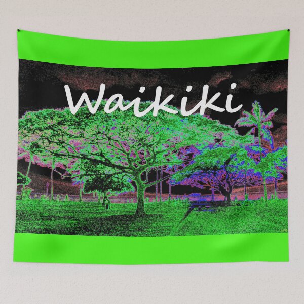 Item preview, Moonlit Kapiolani Park at night II designed and sold by R-F-B.