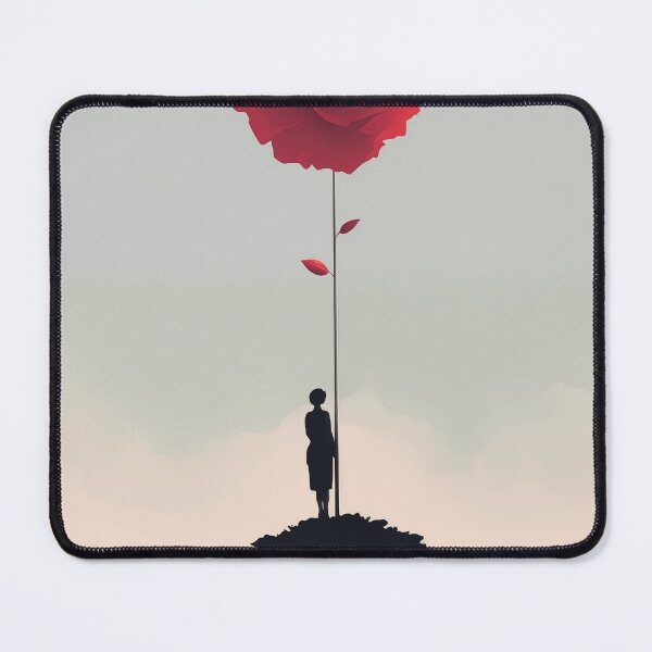 Item preview, In the Shadow of Beauty - High Contrast Minimalist Rose Artwork designed and sold by pooshda.