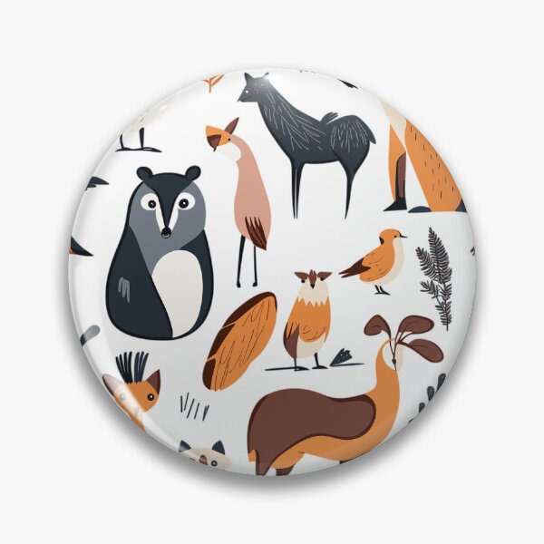 Item preview, Whimsical Forest Animals Seamless Pattern designed and sold by HecoPhoto.