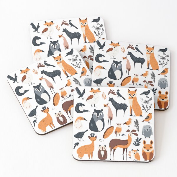 Item preview, Whimsical Forest Animals Seamless Pattern designed and sold by HecoPhoto.