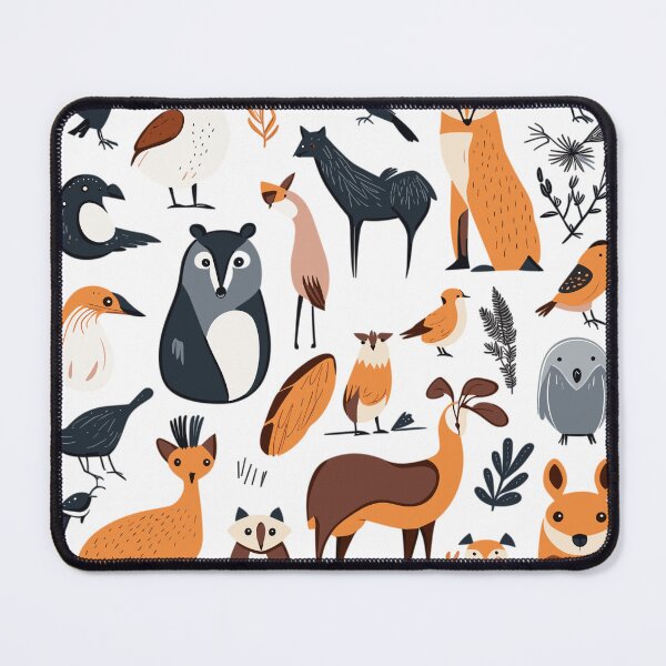 Item preview, Whimsical Forest Animals Seamless Pattern designed and sold by HecoPhoto.