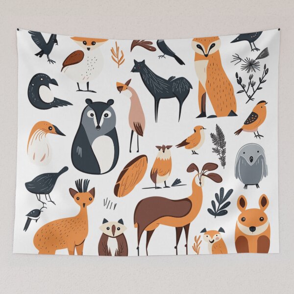 Item preview, Whimsical Forest Animals Seamless Pattern designed and sold by HecoPhoto.