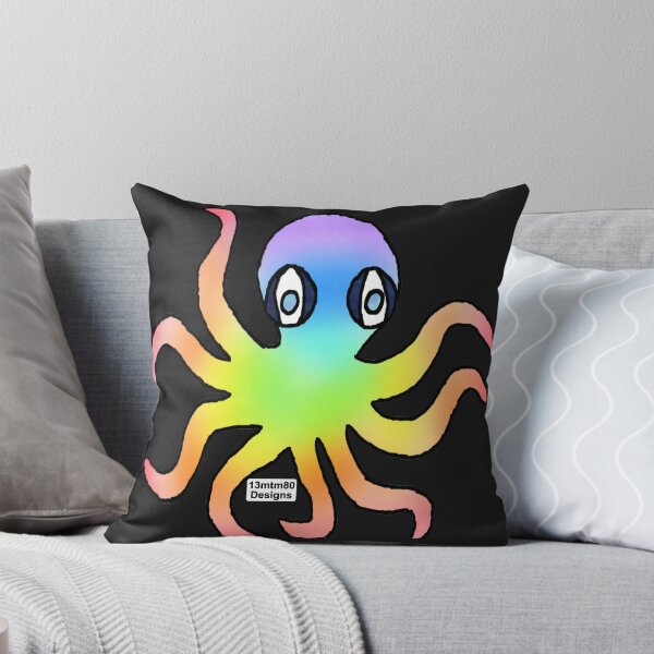 Item preview, Rainbow Octopus (single black) designed and sold by 13mtm80-Designs.