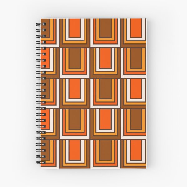 Item preview, Retro 70s Brown and Orange Geometric Portes Pattern designed and sold by kierkegaard.