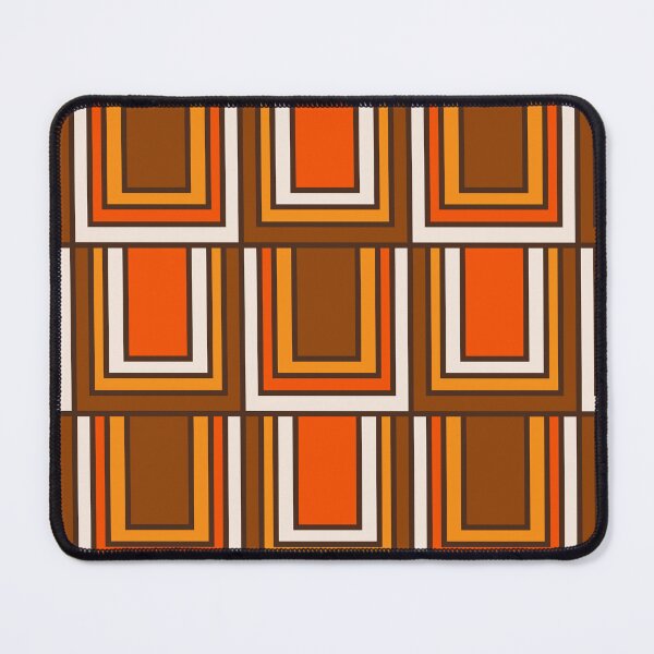 Item preview, Retro 70s Brown and Orange Geometric Portes Pattern designed and sold by kierkegaard.