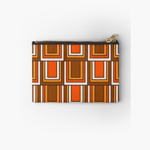 Item preview, Retro 70s Brown and Orange Geometric Portes Pattern designed and sold by kierkegaard.