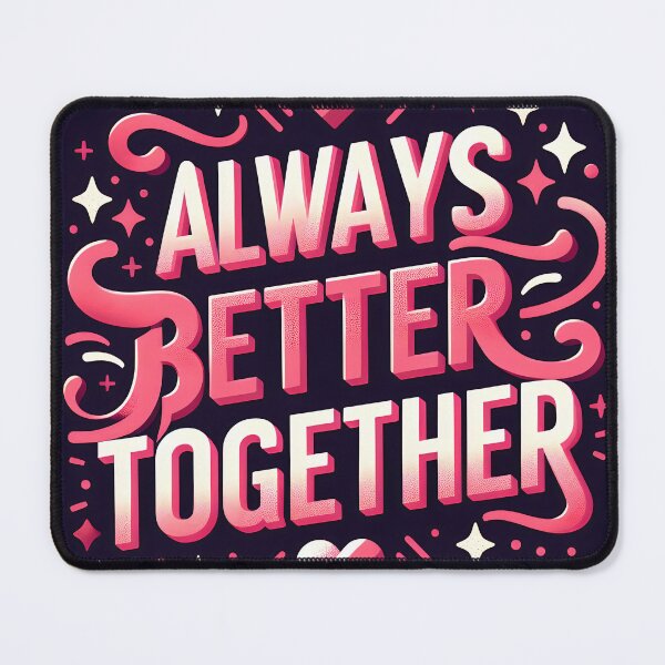 Item preview, Always better together, typography, Valentine designed and sold by maxmaj.