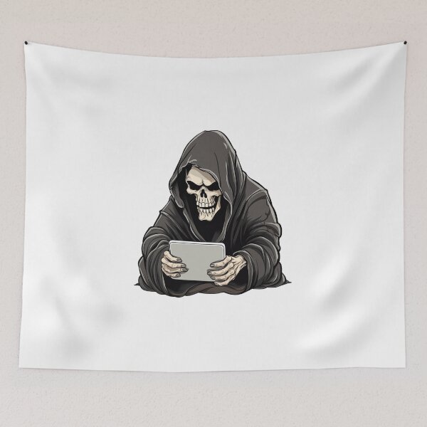 Item preview, Grim Reaper Gamer with a Tablet designed and sold by TyGuySupply.
