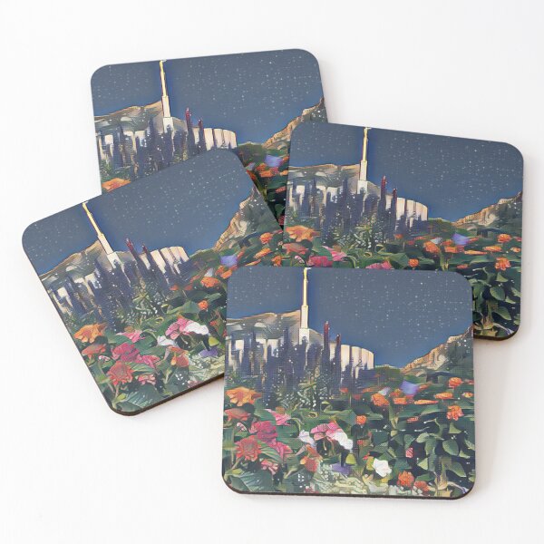 Item preview, Provo Utah LDS Temple Night Painting designed and sold by becca6125.