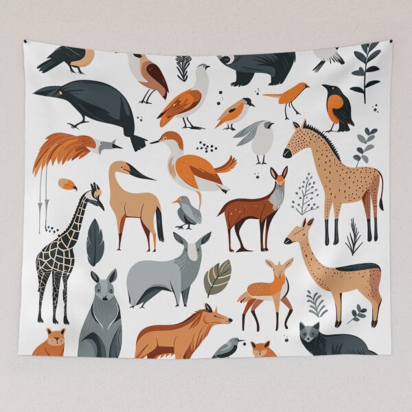Item preview, Safari and Woodland Animal Pattern Design designed and sold by HecoPhoto.
