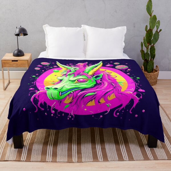 Item preview, Art By Minga Rockin' Unicorn vibrant neon design designed and sold by Artbyminga.