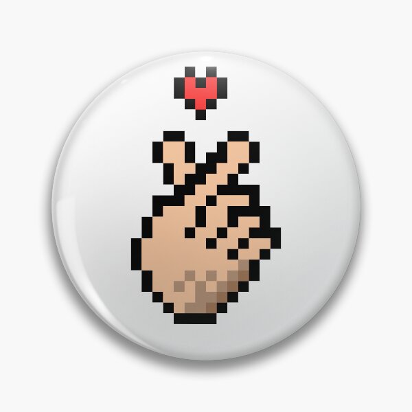 Item preview, Korean Finger Heart Pixel Art designed and sold by Potattoo.