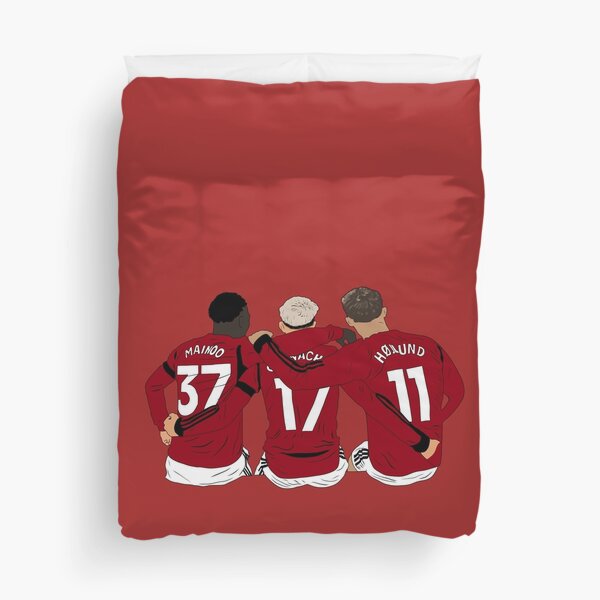 Item preview, Kobbie Mainoo Alejandro Garnacho Rasmus Hojlund United Youth Trinity Minimalist  designed and sold by Hevding.