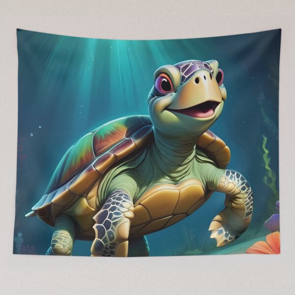 Item preview, Adorable Swimming Sea Turtle designed and sold by TheArtOfPat.