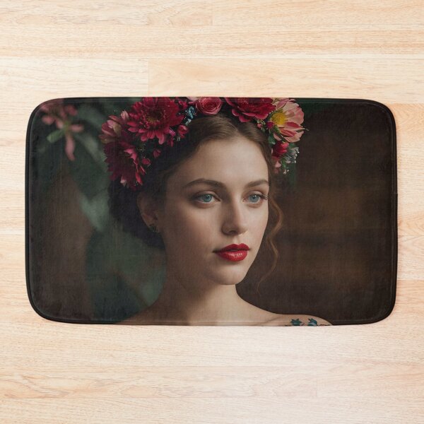 Item preview, Woodland maiden with flower garland designed and sold by JustInspireMe.