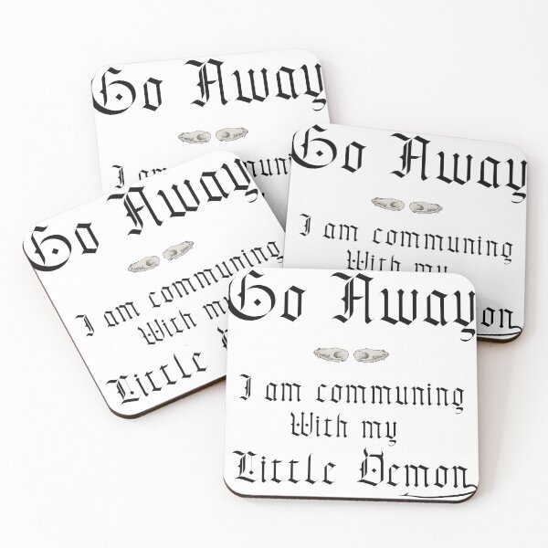 Item preview, Go away Little Demon Time black text designed and sold by Almaren.