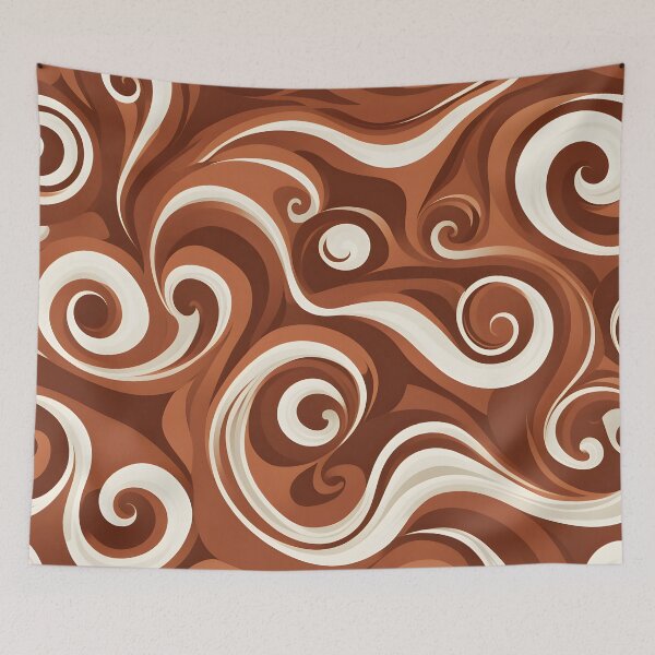 Item preview, Mid Century Modern Liquid Swirl, Brown #1 designed and sold by Prints and Lifestyle.