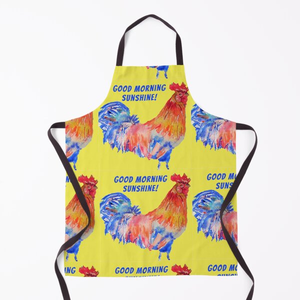 Item preview, Rooster Chicken Watercolor Good Morning Sunshine designed and sold by Sarah Rajkotwala.
