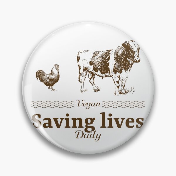 Item preview, Vegan saving lives daily designed and sold by Shadowatthegate.
