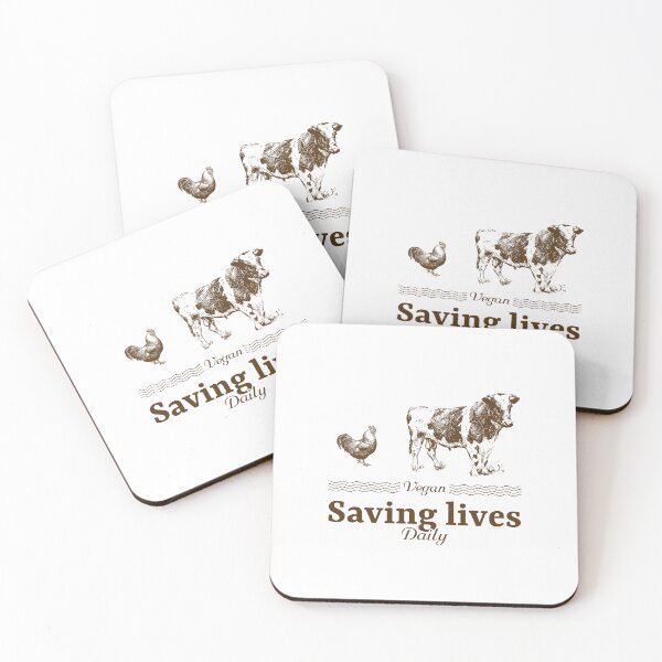 Item preview, Vegan saving lives daily designed and sold by Shadowatthegate.
