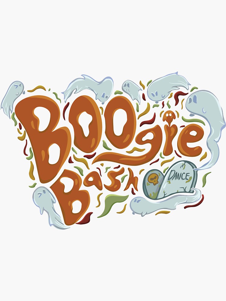 Thumbnail 3 of 3, Sticker, Boogie Bash designed and sold by D00dleDucky.