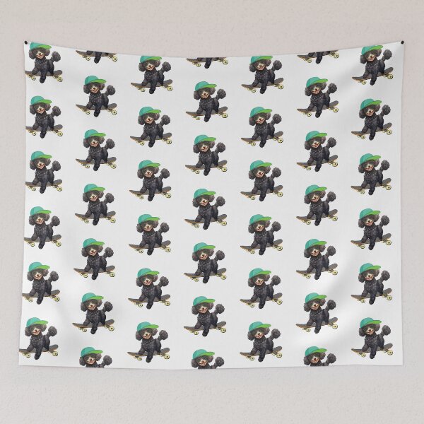 Item preview, Black Poodle Skateboarding designed and sold by TheAnimalZ00.