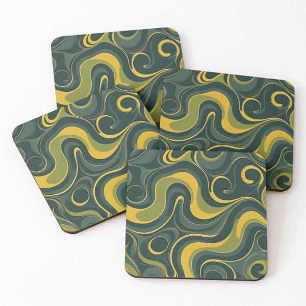 Item preview, Mid Century Modern Liquid Swirl,  Green #2 designed and sold by Prints and Lifestyle.