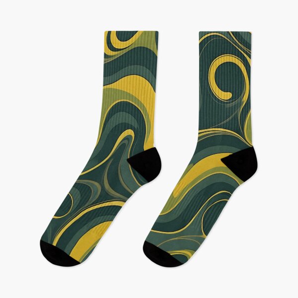 Item preview, Remolino líquido moderno de mediados de siglo, #2 verde designed and sold by Prints and Lifestyle.