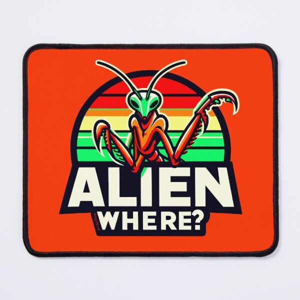 Item preview, Art By Minga Preying Mantis Alien Where? Design designed and sold by Artbyminga.