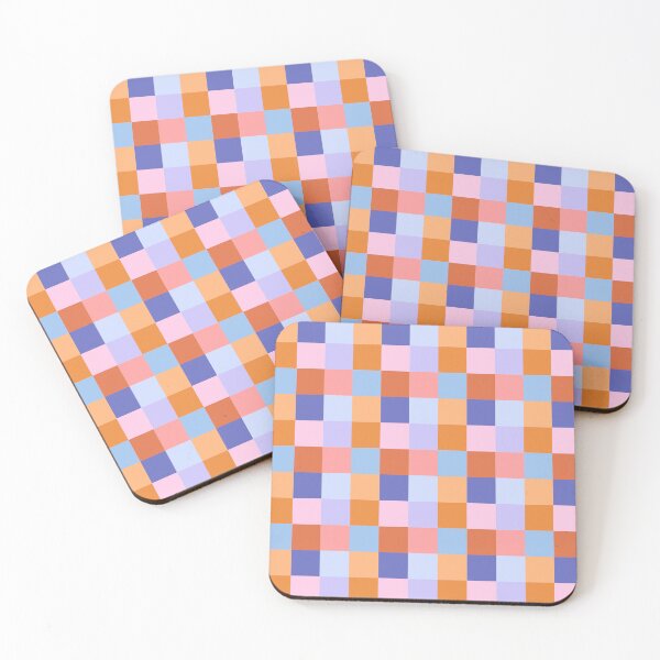 Item preview, Colourful pixel square pattern designed and sold by artparangie.