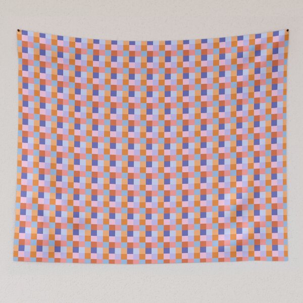 Item preview, Colourful pixel square pattern designed and sold by artparangie.