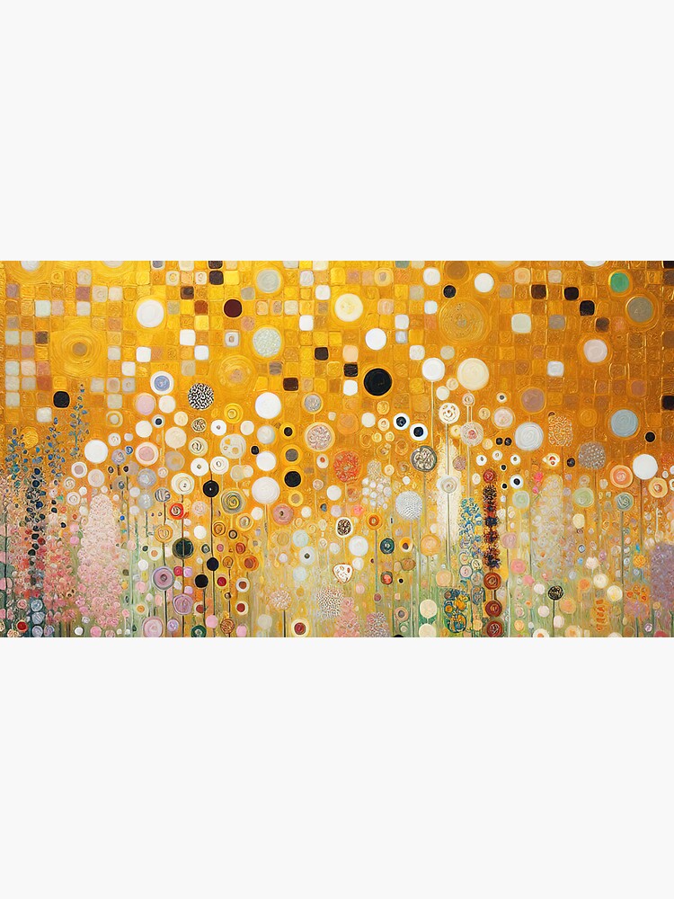 Aperçu 6 sur 6. Bob avec l'œuvre Jardin de fleurs d'or de Klimt créée et vendue par maniacfitness.