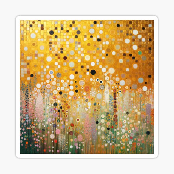Aperçu de l'œuvre Jardin de fleurs d'or de Klimt créée et vendue par maniacfitness.
