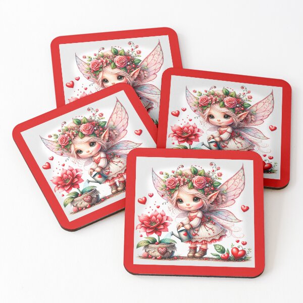 Item preview, Pequeña hada con regadera y flores. designed and sold by FlutterbyFairy.