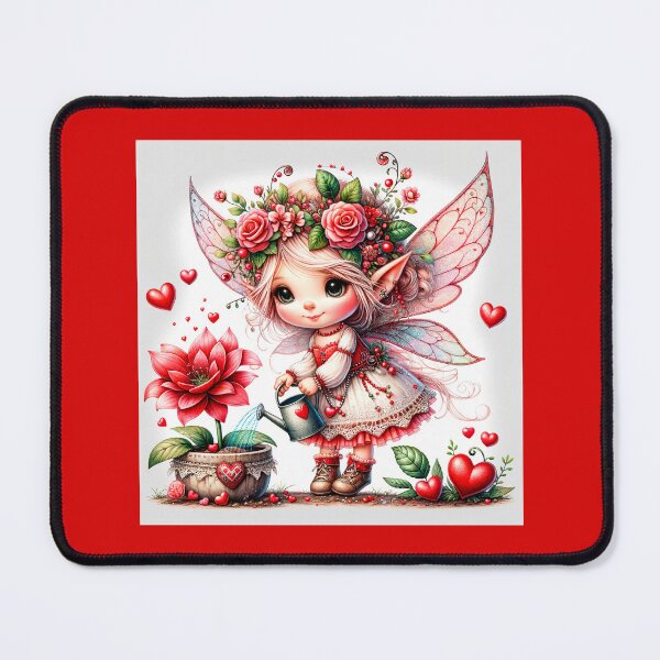 Item preview, Little Fairy With Watering Can And Flowers designed and sold by FlutterbyFairy.