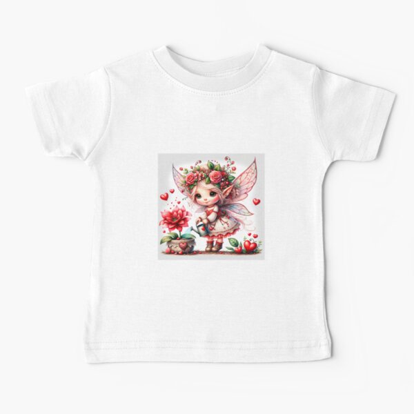 Item preview, Little Fairy With Watering Can And Flowers designed and sold by FlutterbyFairy.