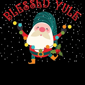 Aperçu de l'œuvre Blessed Yule Gnome Winter Solstice Gnome Yule Season Gear de DynamicDesign