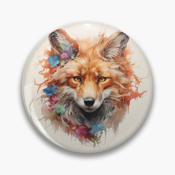 Item preview, Boho Fox Floral Watercolor designed and sold by EnchantInk.