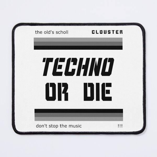Item preview, CLOUSTER techno or die black designed and sold by clouster-studio.