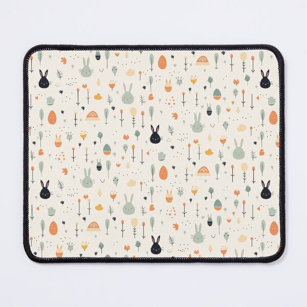 Item preview, Cute bunny and floral Easter-themed nursery pattern design designed and sold by vyreinadee.