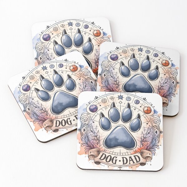 Item preview, Dog Dad Sticker Watercolor designed and sold by vectcd.