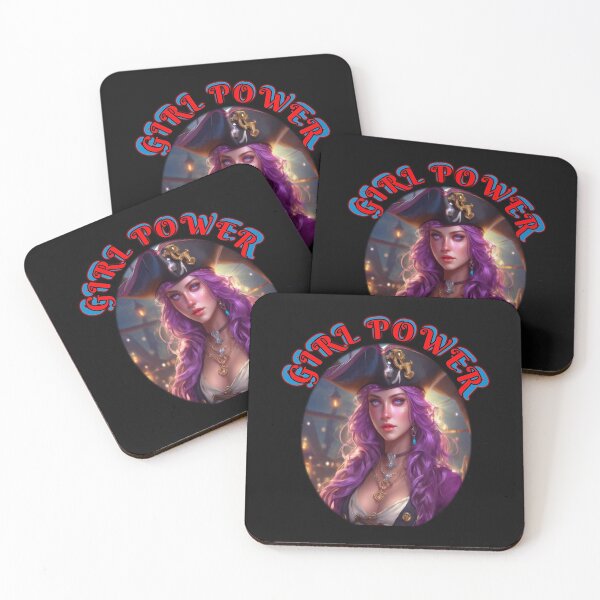 Item preview, Girl power, female whimsical purple eyed pirate , a strong woman in a man’s world, a galantine designed and sold by sailorsam1805.