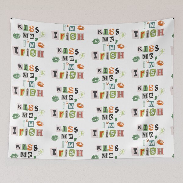 Item preview, kiss me, i'm irish designed and sold by maraschino  skull.