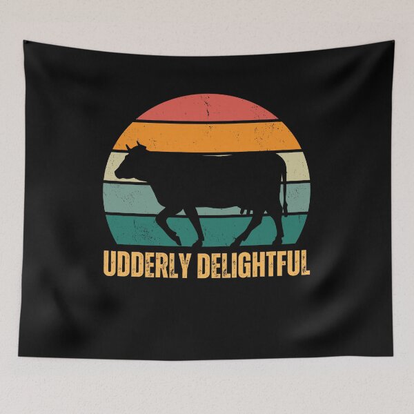 Item preview, Udderly Delightful Fun Cow Novelty Design designed and sold by Peter Stawicki.