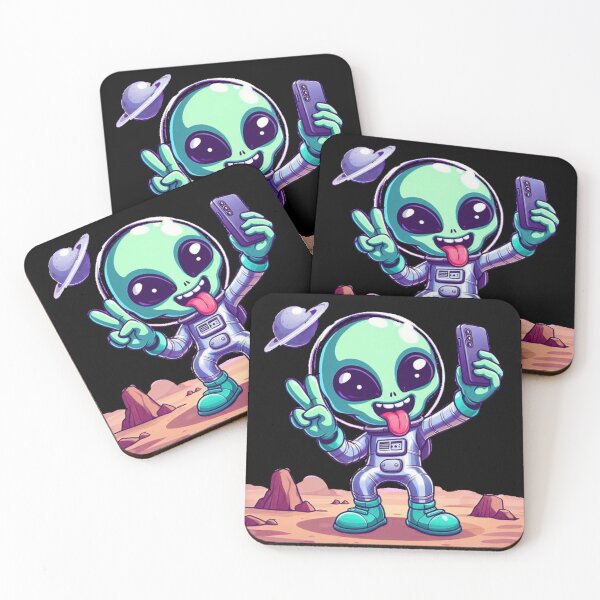 Item preview, Alien Taking Selfie designed and sold by Myra365Art.