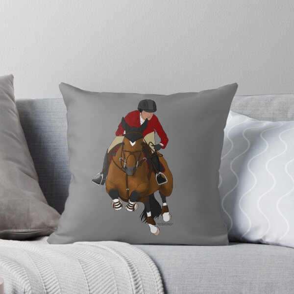 Item preview, Bay Jumping Horse with Rider in Red Coat designed and sold by DappledMoon.