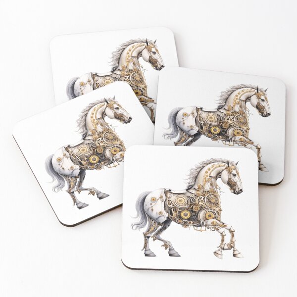 Item preview, Steampunk White Horse designed and sold by TheAnimalZ00.