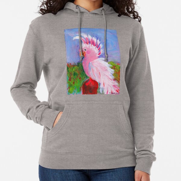 Sweety Pink Cockatoo 2024 Valentine's Art Brenda Knoll Lightweight Hoodie