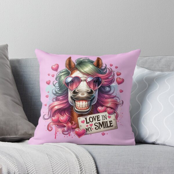 Item preview, Happy Horse, Big Smiling Horse, Big Teeth Horse, Curly Wavy Hair Horse, Funny Looking Horse, Horse with Sunglasses, Horse Love in Smile  designed and sold by jewels702.