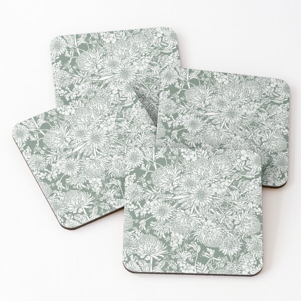 Item preview, Australian Country Garden - Sage And White designed and sold by Sketchbook Designs.